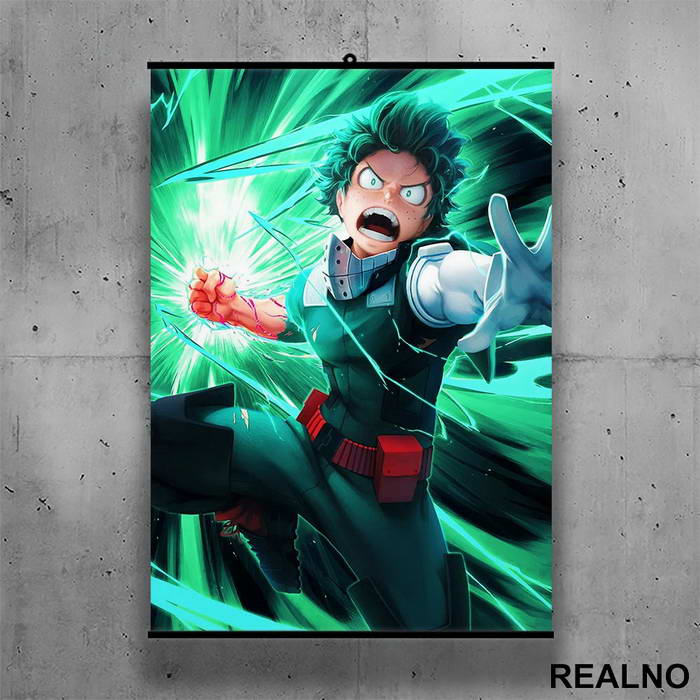 Deku - Fighting - My Hero Academia - Poster sa nosačem