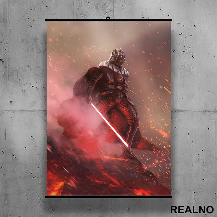 Darth Vader And Lightsaber - Star Wars - Poster sa nosačem