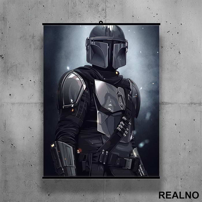 Portrait - Mandalorian - Star Wars - Poster sa nosačem