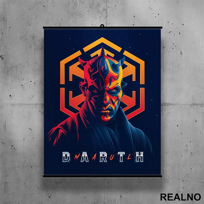 Darth Maul Colorful Portrait - Star Wars - Poster sa nosačem