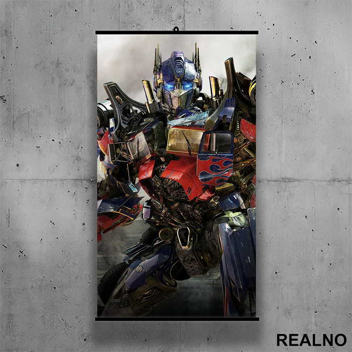 Drawing - Optimus Prime - Transformers - Poster sa nosačem