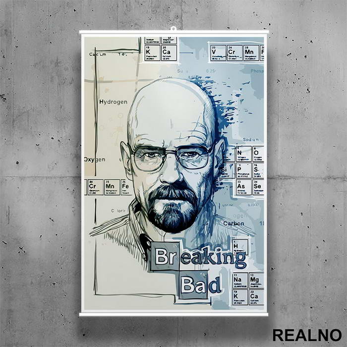 Heisenberg - Periodic Table - Breaking Bad - Poster sa nosačem