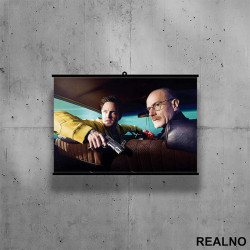 Walter White And Jesse Pinkman - Car - Breaking Bad - Poster sa nosačem Walter White And Jesse Pinkman - Car - Breaking Bad - Poster sa nosačem