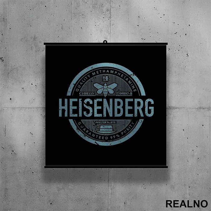 Heisenberg - Blue Logo - Breaking Bad - Poster sa nosačem
