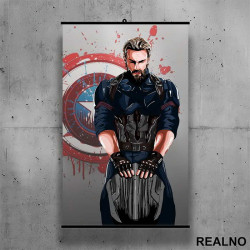 Spashing Shield - Captain America - Avengers - Poster sa nosačem Spashing Shield - Captain America - Avengers - Poster sa nosačem