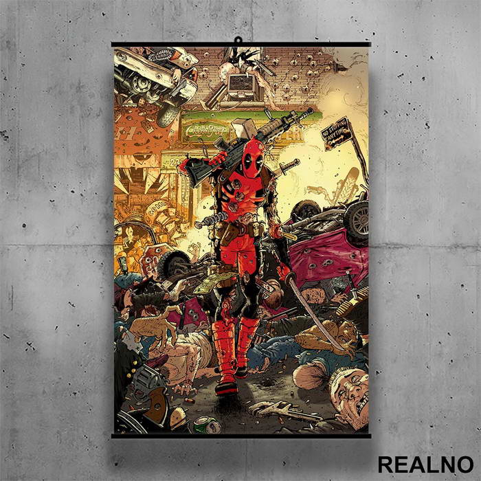 Comic - Deadpool - Poster sa nosačem