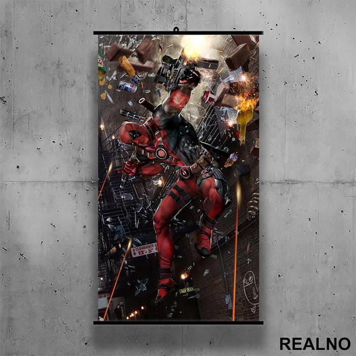 Flying - Deadpool - Poster sa nosačem