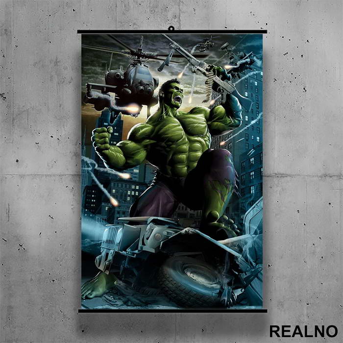 Fighting - Hulk - Avengers - Poster sa nosačem