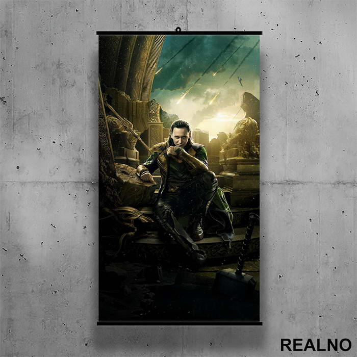 Sitting - Loki - Avengers - Poster sa nosačem