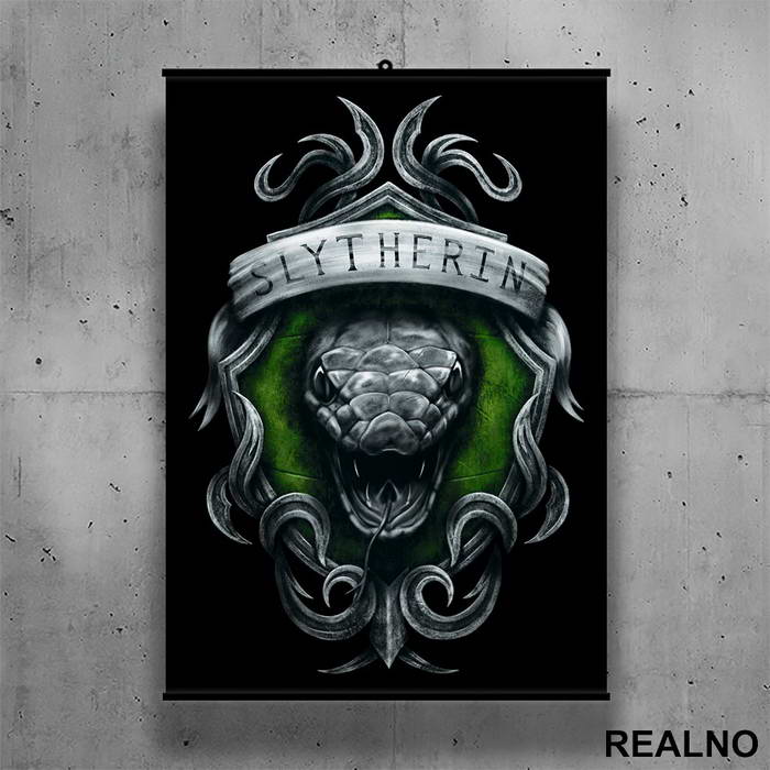 Slytherin Green Crest - Harry Potter - Poster sa nosačem