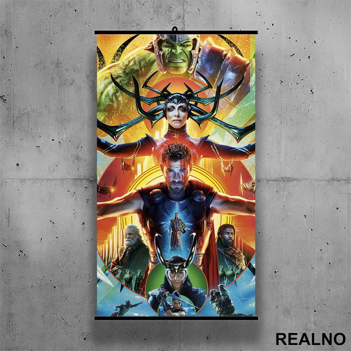 Whole Squad - Thor - Avengers - Poster sa nosačem