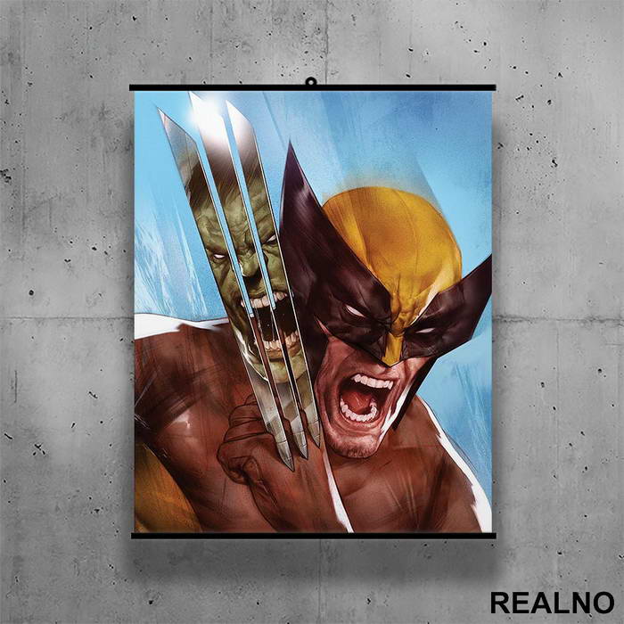With Hulk - Wolverine - Poster sa nosačem