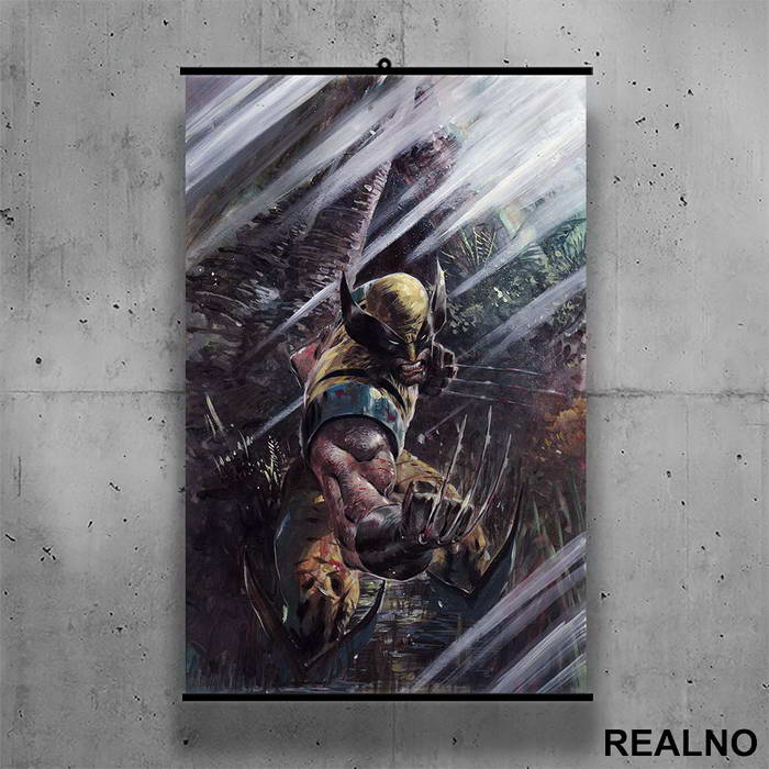Scratched - Wolverine - Poster sa nosačem