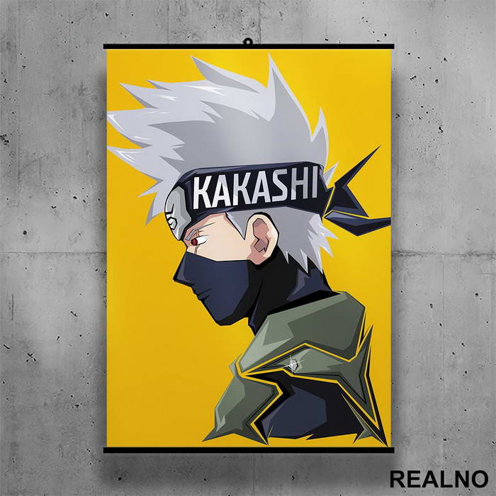 Polygonal Kakashi - Naruto - Poster sa nosačem