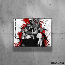 Akatsuki - Red And Black Characters - Naruto - Poster sa nosačem