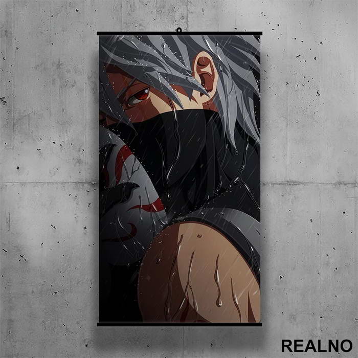Kakashi - Rain - Naruto - Poster sa nosačem