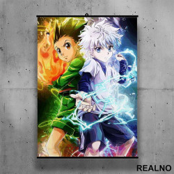Killua And Gon - Hunter x Hunter - Poster sa nosačem Killua And Gon - Hunter x Hunter - Poster sa nosačem