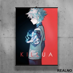Killua - Black And Red - Hunter x Hunter - Poster sa nosačem Killua - Black And Red - Hunter x Hunter - Poster sa nosačem