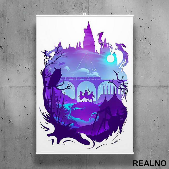Hogwarts From A Distance - Harry Potter - Poster sa nosačem