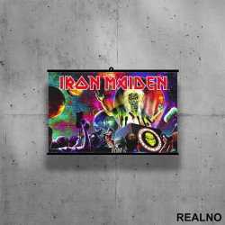 Iron Maiden - Out Of The Silent Planet - Poster sa nosačem