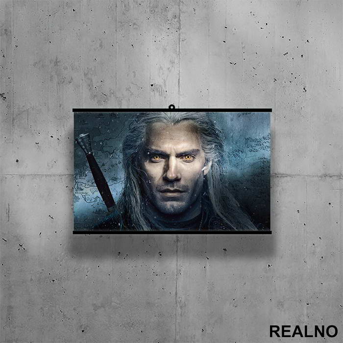 Geralt Portrait - Witcher - Poster sa nosačem