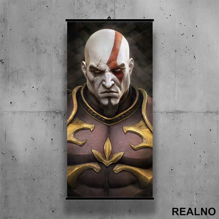 Portrait - Kratos - God Of War - Poster sa nosačem