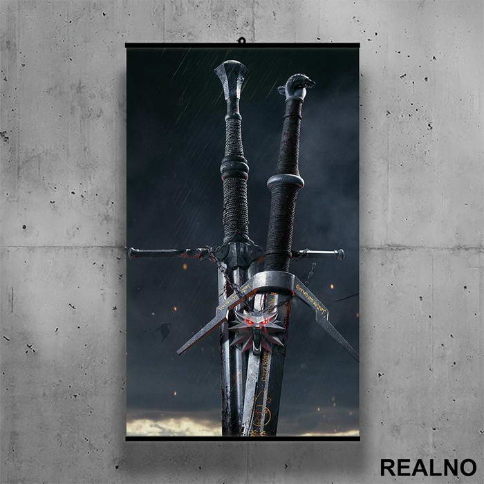 Silver Swords - The Witcher - Poster sa nosačem