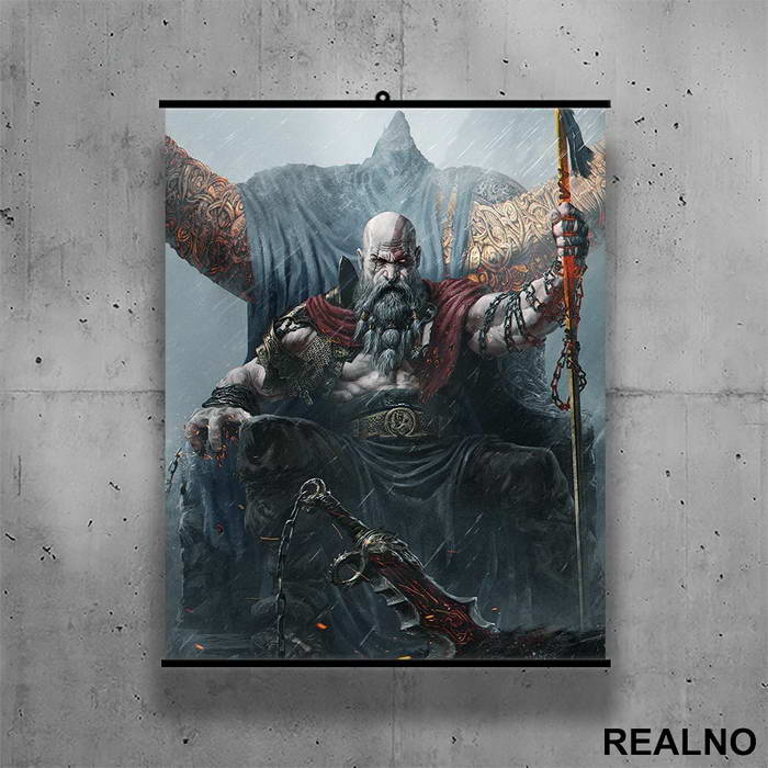 Throne - God Of War - Poster sa nosačem