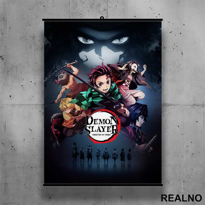 Logo - Kimetsu no Yaiba - Demon Slayer - Poster sa nosačem