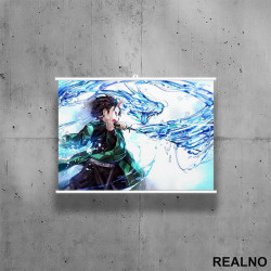Tanjiro Mask - Demon Slayer - Poster sa nosačem Tanjiro Mask - Demon Slayer - Poster sa nosačem