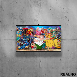 Pete Fight With The Chicken - Family Guy - Poster sa nosačem