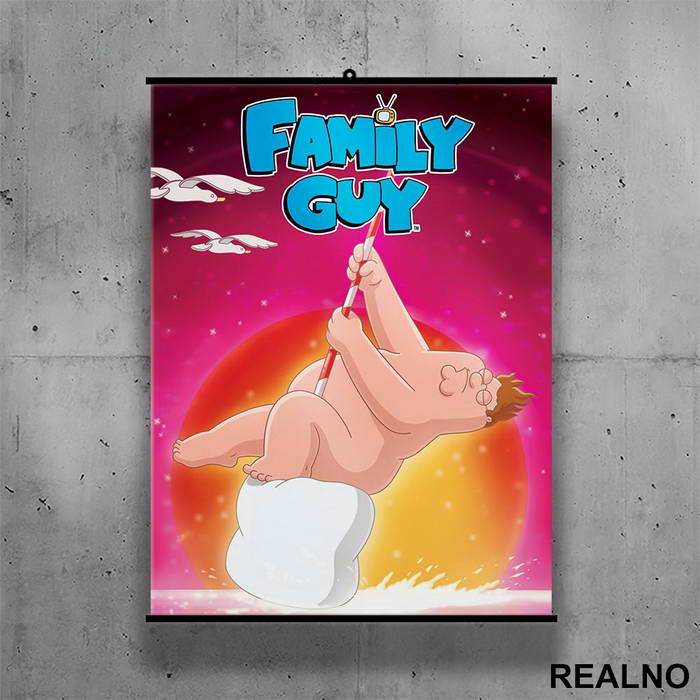 Pete On Marshmallow - Family Guy - Poster sa nosačem