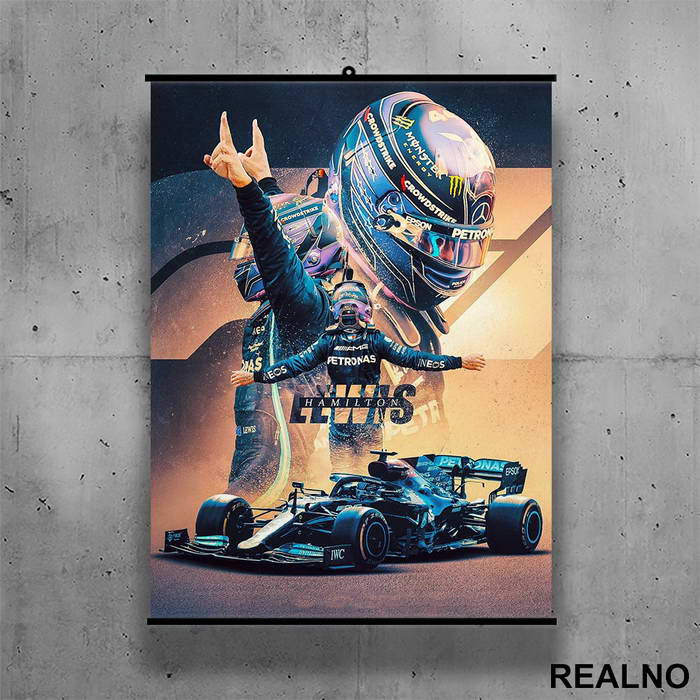 Hands Up - Lewis Hamilton - Formula 1 - Poster sa nosačem