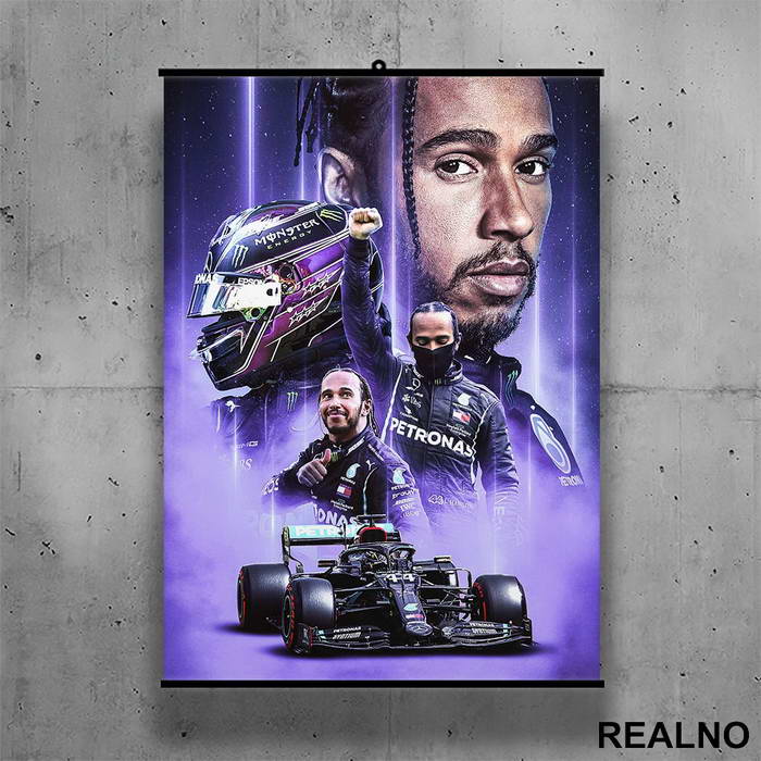 Purple - Lewis Hamilton - Formula 1 - Poster sa nosačem