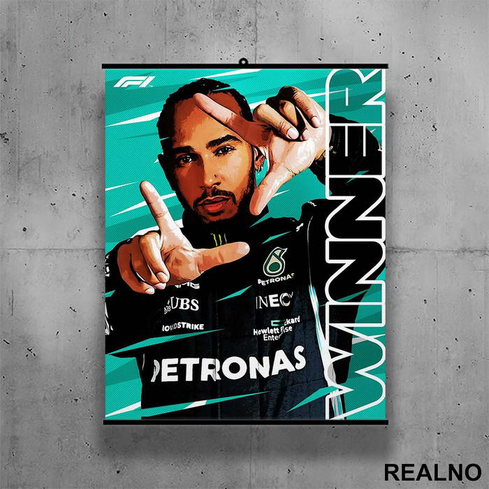 Winner - Lewis Hamilton - Formula 1 - Poster sa nosačem