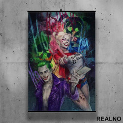 Drawing With Joker - Harley Quinn - Poster sa nosačem