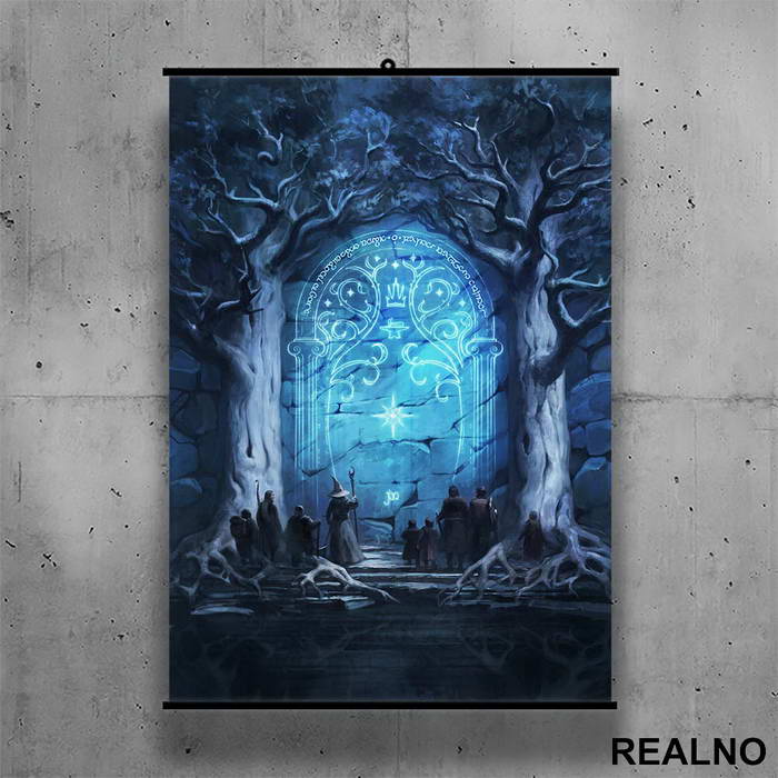 Door Of Durin - Lord Of The Rings - LOTR - Poster sa nosačem