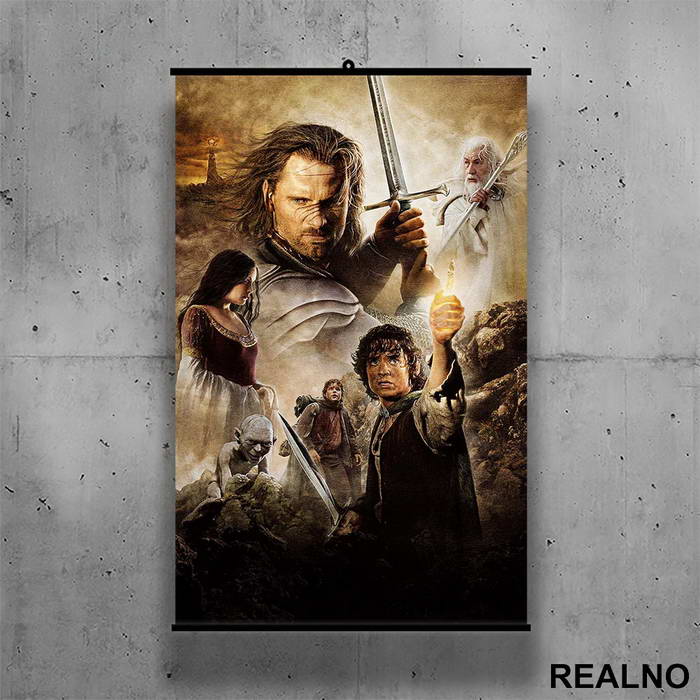 Fellowship Of The Ring - Lord Of The Rings - LOTR - Poster sa nosačem