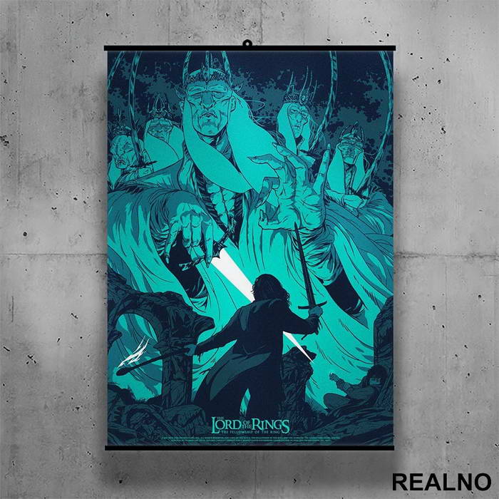 Blue Drawing - Lord Of The Rings - LOTR - Poster sa nosačem