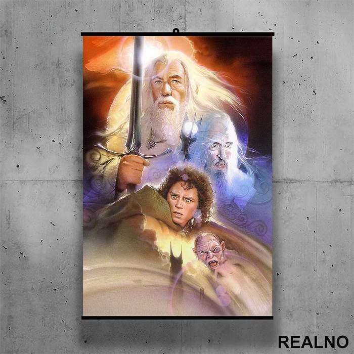 Drawing - Lord Of The Rings - LOTR - Poster sa nosačem