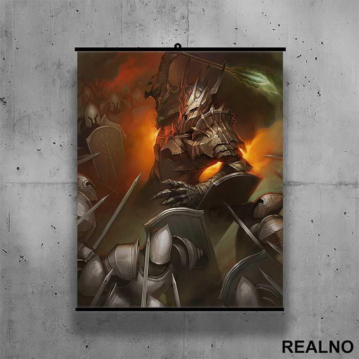 Sauron Fighting - Lord Of The Rings - LOTR - Poster sa nosačem