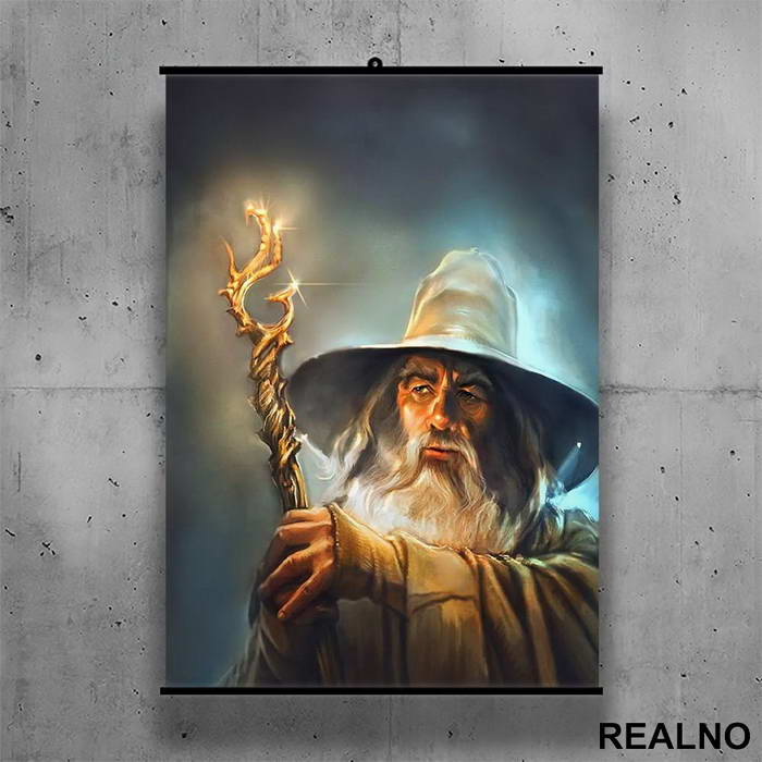 Staff of Gandalf - Lord Of The Rings - LOTR - Poster sa nosačem