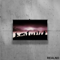 Black Silhouette - Fellowship Shadows- Lord Of The Rings - LOTR - Poster sa nosačem Black Silhouette - Fellowship Shadows- Lord Of The Rings - LOTR - Poster sa nosačem