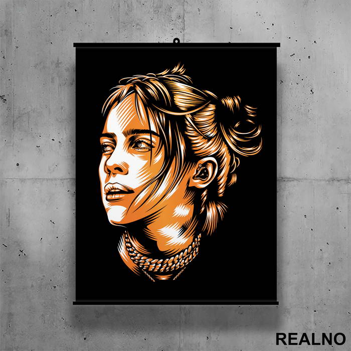 Orange Face - Billie Eilish - Muzika - Poster sa nosačem