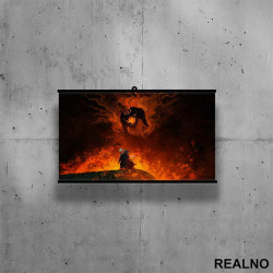 Fight With Balrog - Fire - Lord Of The Rings - LOTR - Poster sa nosačem Fight With Balrog - Fire - Lord Of The Rings - LOTR - Poster sa nosačem