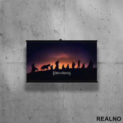 Black Silhouette And Logo - Fellowship Shadows- Lord Of The Rings - LOTR - Poster sa nosačem Black Silhouette And Logo - Fellowship Shadows- Lord Of The Rings - LOTR - Poster sa nosačem