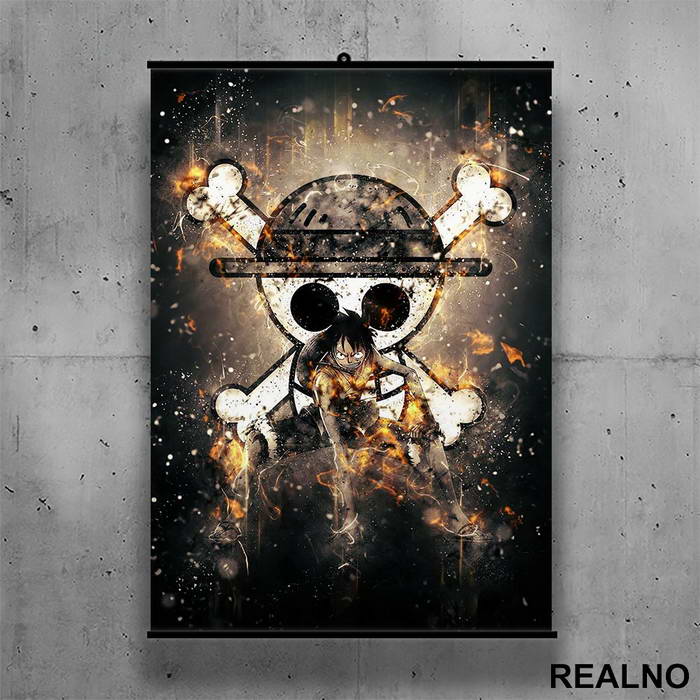 Skull - One Piece - Poster sa nosačem