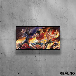 Luffy, Ace D And Sabo - One Piece - Poster sa nosačem