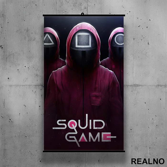 Guards And Logo - Squid Game - Poster sa nosačem