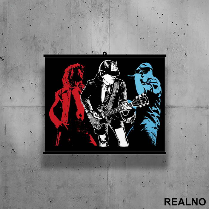 AC - DC - Silhouette - Poster sa nosačem